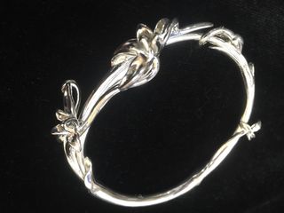 Pulsera plata 925 flores