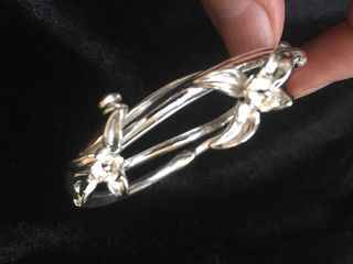 Pulsera plata 925 flores