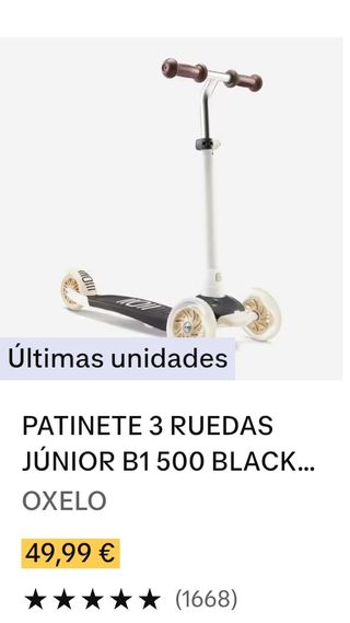 Patinete Oxelo 3 ruedas plegable