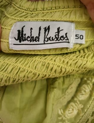 Falda Michel Bustos verde pistacho boho Chic T50