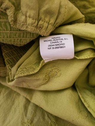 Falda Michel Bustos verde pistacho boho Chic T50