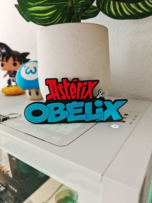 Astérix y Obélix Logo Impreso en 3D