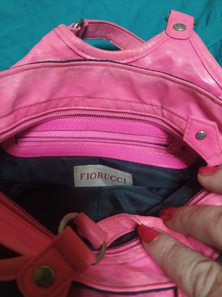 Borsetta Fiorucci vintage nera e rosa