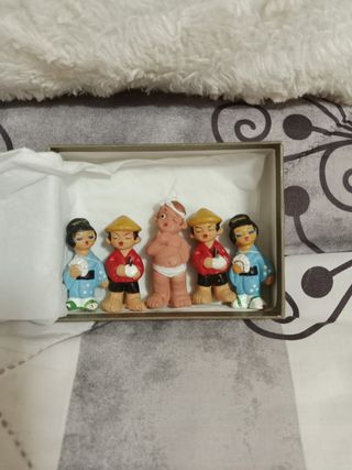 5 Muñecos Barro Japoneses