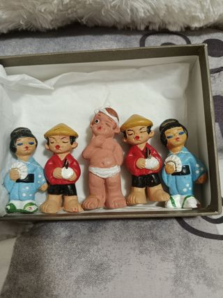 5 Muñecos Barro Japoneses