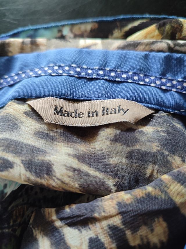 Camicia Viscosa M - Blu Multicolor