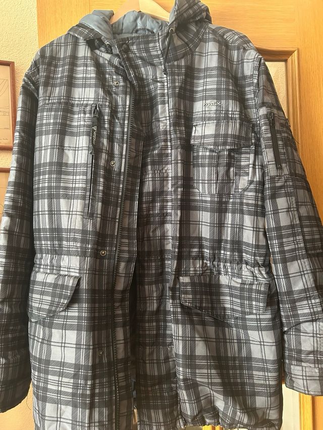 Chaqueta Matix Hombre M - Cuadros Gris/Negro