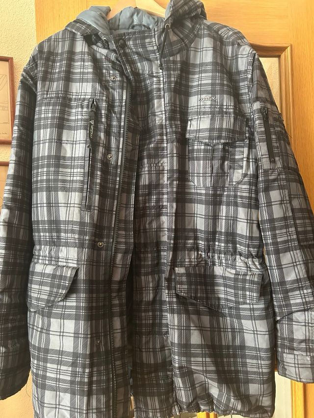 Chaqueta Matix Hombre M - Cuadros Gris/Negro