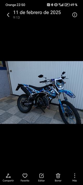 Rieju 49cc: Moto cross azul