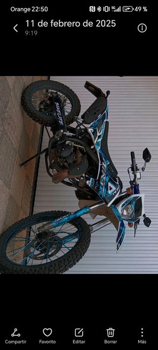 Rieju 49cc: Moto cross azul