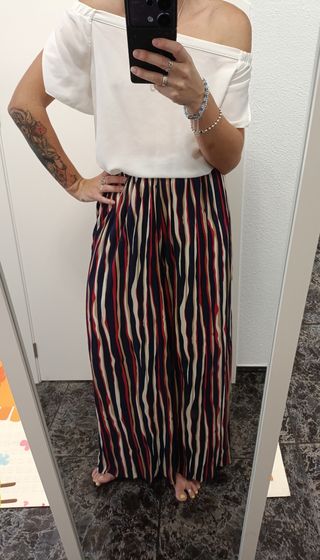 Pantalón estampado multicolor