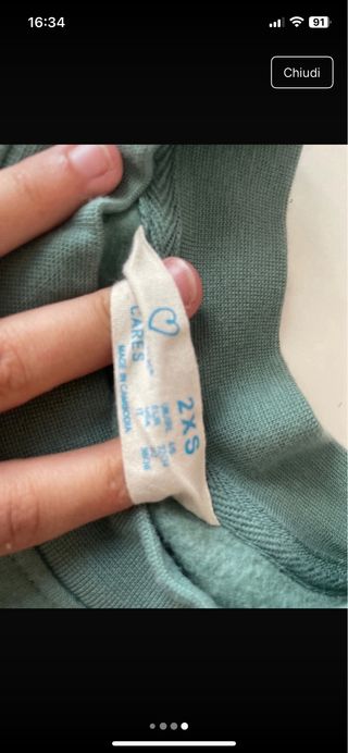 Felpa verde oversize