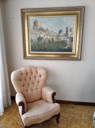 Sillón Luis XV beige