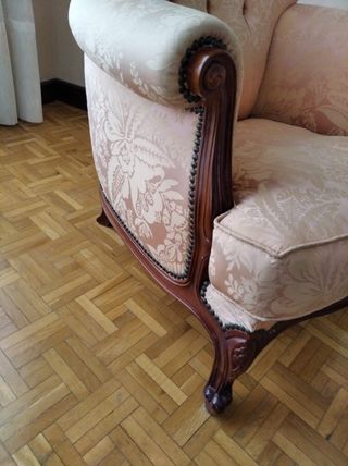 Sillón Luis XV beige