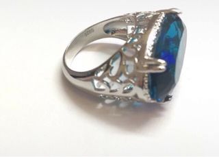 Anillo plata 925 azul