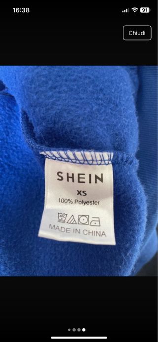 Felpa blu con zip