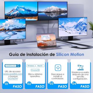 Adaptador WAVLINK 4x HDMI macOS