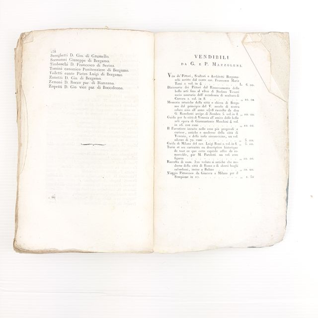 Dizionario enciclopedia provincia Bergamasca, 1820