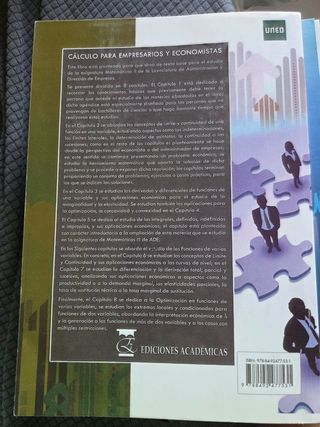 Cálculo para empresarios y economistas. matemát...