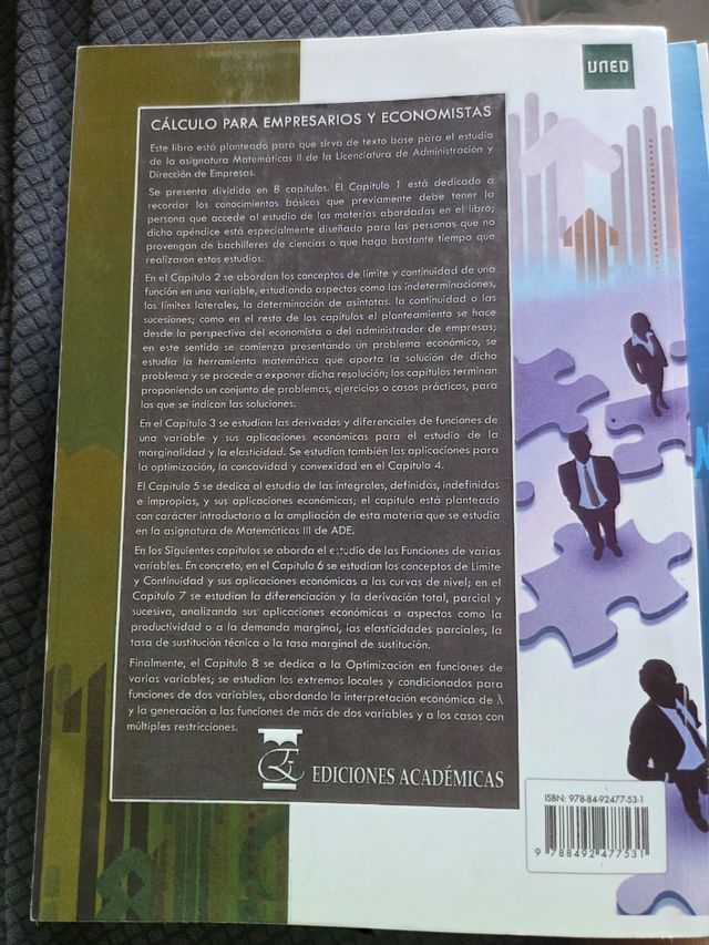 Cálculo para empresarios y economistas. matemát...
