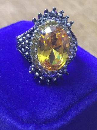 Anillo plata 925 amarillo