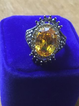Anillo plata 925 amarillo