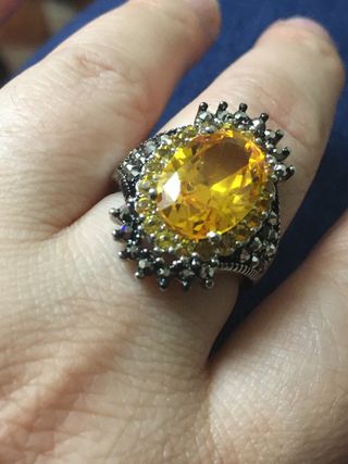 Anillo plata 925 amarillo