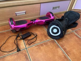 Hoverboard rosa + mochila + cargador