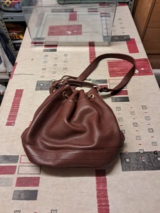 Bolso marrón de cuero