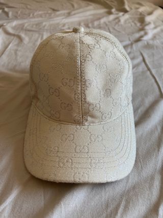Cappello Gucci GG beige/argento