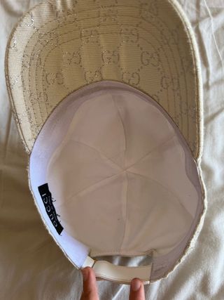 Cappello Gucci GG beige/argento