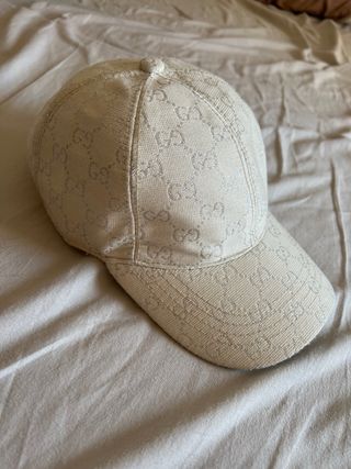 Cappello Gucci GG beige/argento