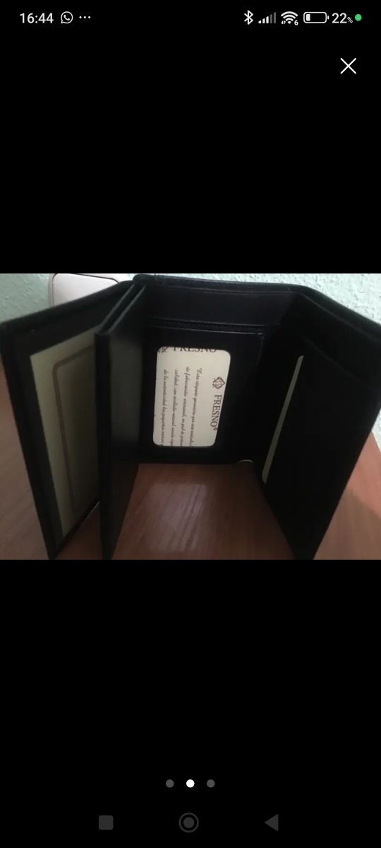 Billetero FRESNO piel negro