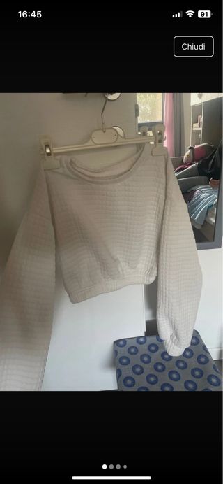 Felpa bianca - crop