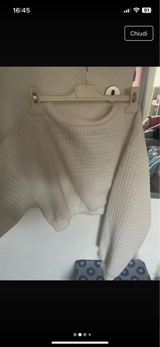 Felpa bianca - crop