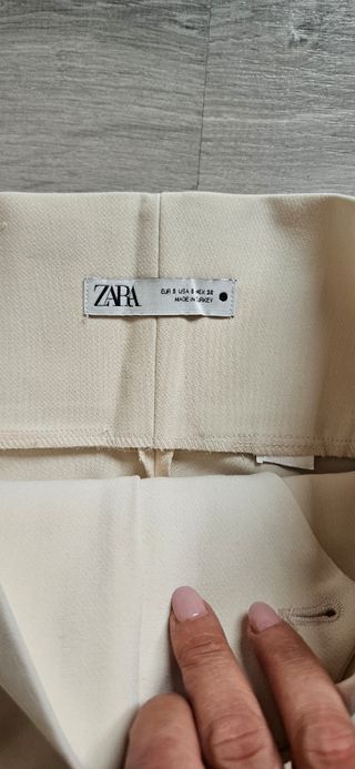 Pantalones Zara vestir - beige&negro
