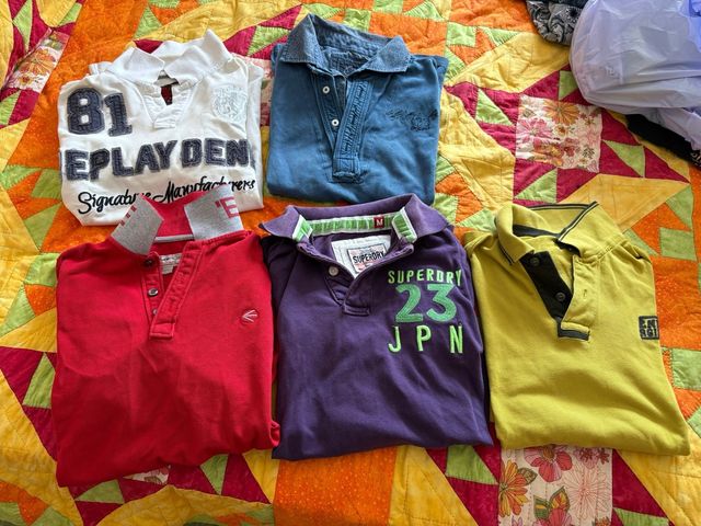5 Polos - Replay, Superdry, Energie- M