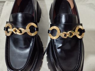 Mocasines Zara negros - plataforma