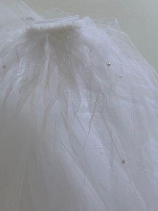  velo  novia Pronovias - blanco con perlita