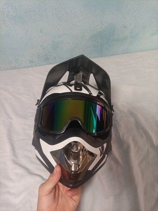 Casco motocross  y mtb Fox + gafas
