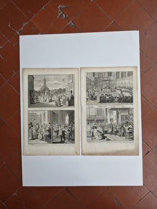 2 Grabados Holandeses Antiguos, Holanda, arte