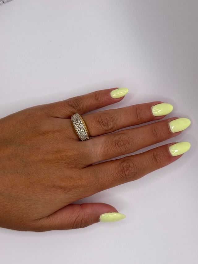 Anillo oro amarillo 18k diamantes