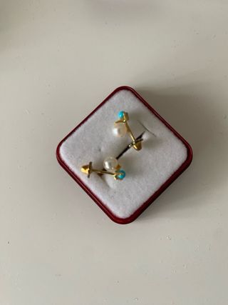 Pendientes oro niña 