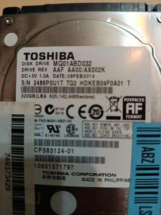 Hard Disk Toshiba MQ01ABD032