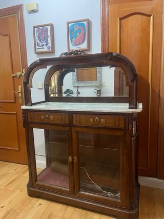 Recibidor vintage madera roble