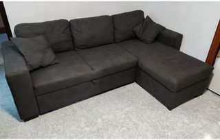 Sofá cama con península contenedor