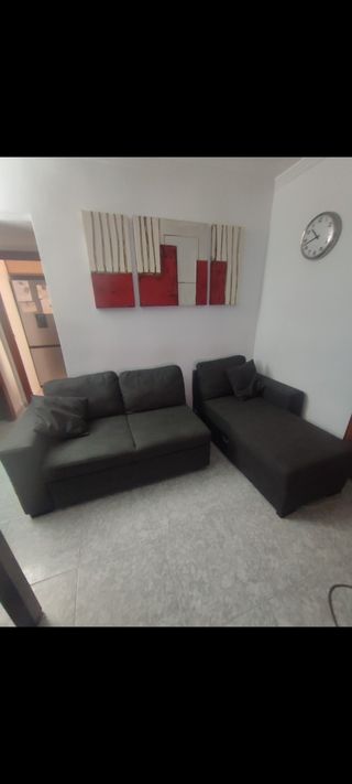 Sofá cama con península contenedor