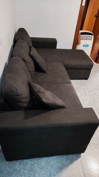 Sofá cama con península contenedor