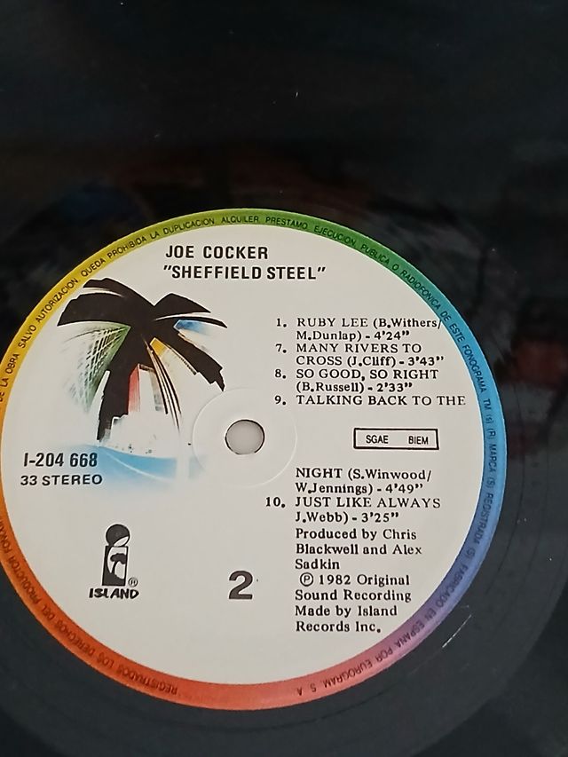 LP Joe Cocker Sheffield Steel