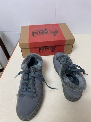 Zapatillas Pitas grises talla 37